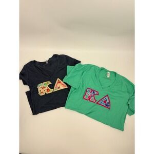 Lot of 2 Kappa Delta T-Shirt Size M Tackle Twill Sorority Rush Initiation Gift